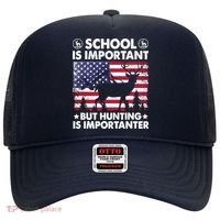 School Is Important But Hunting Is Importanter Funny Hunting Hat thumb 0