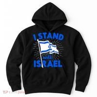 Support Israel I Stand With Israel Israeli Flag Hoodie thumb 0