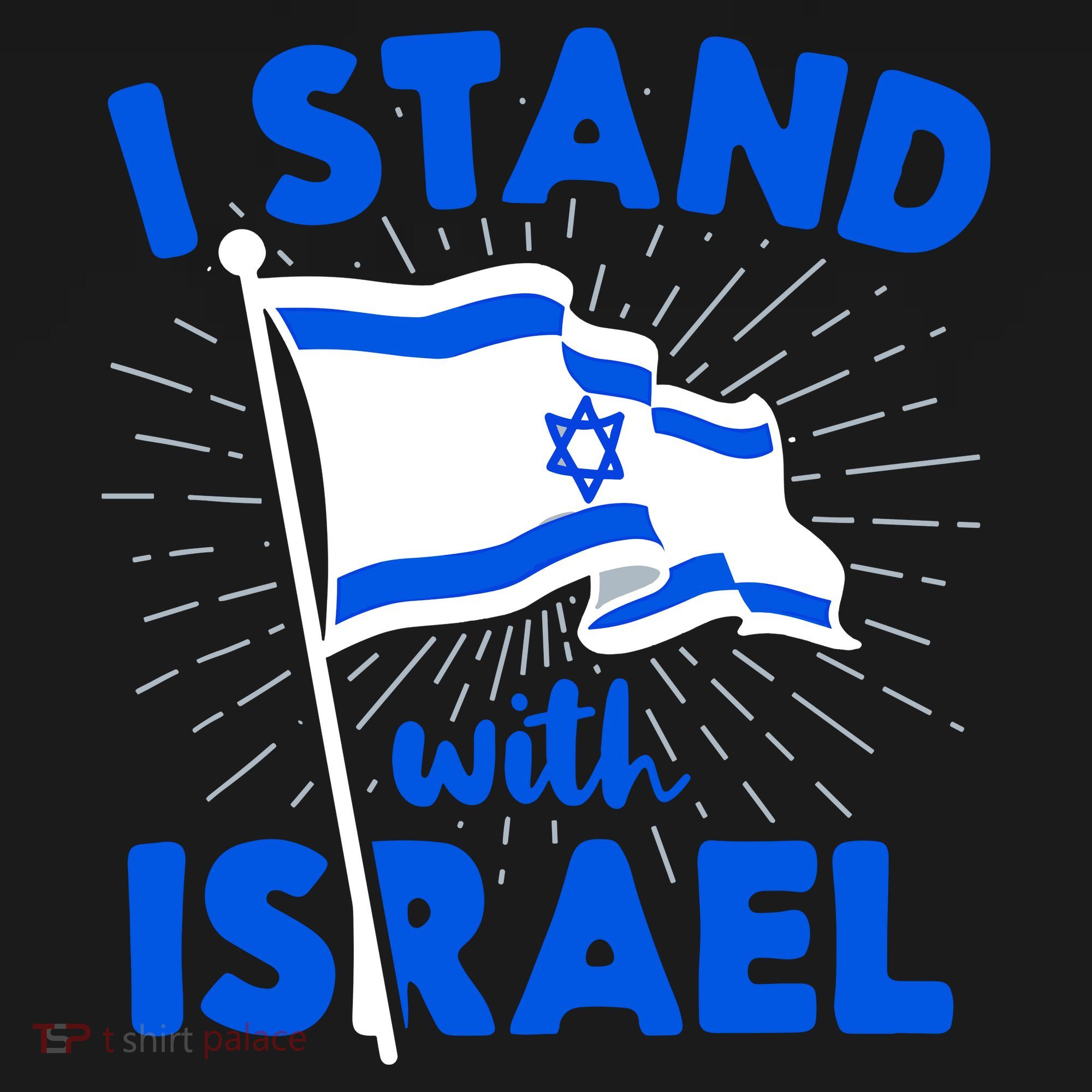 Support Israel I Stand With Israel Israeli Flag Long Sleeve Shirt