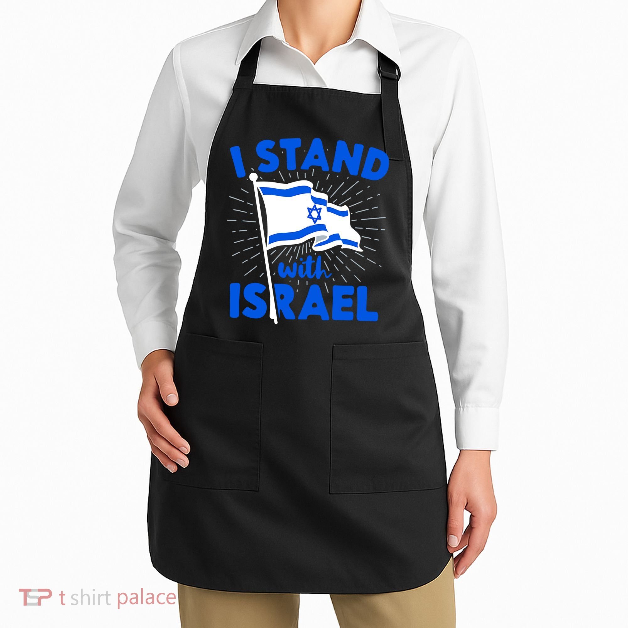 Support Israel I Stand With Israel Israeli Flag Apron