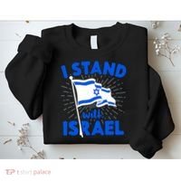 Support Israel I Stand With Israel Israeli Flag Sweatshirt thumb 2