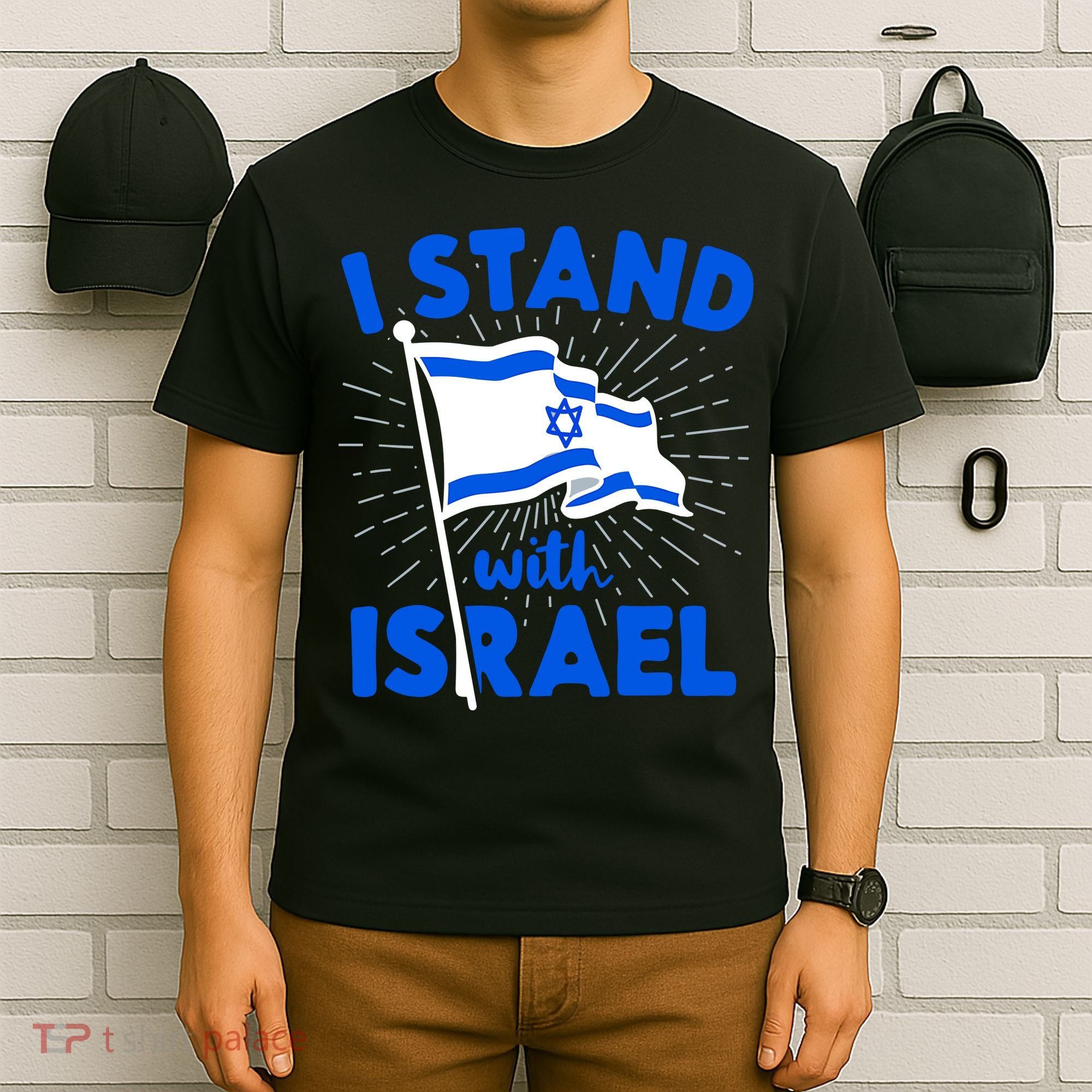 Support Israel I Stand With Israel Israeli Flag T-Shirt