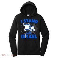 Support Israel I Stand With Israel Israeli Flag Women's Hoodie thumb 0