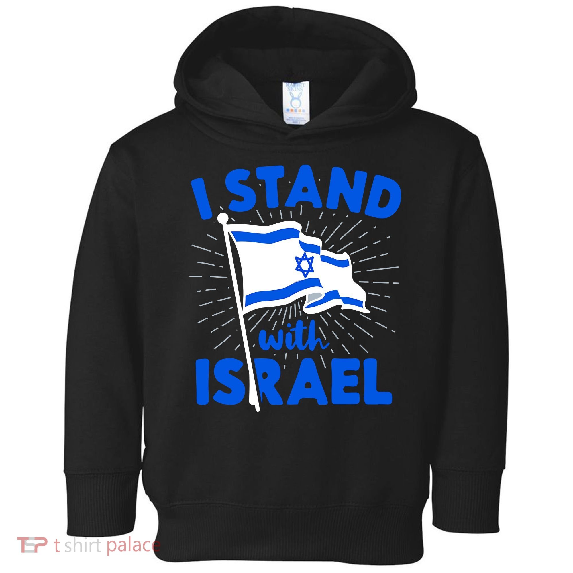 Support Israel I Stand With Israel Israeli Flag Toddler Hoodie