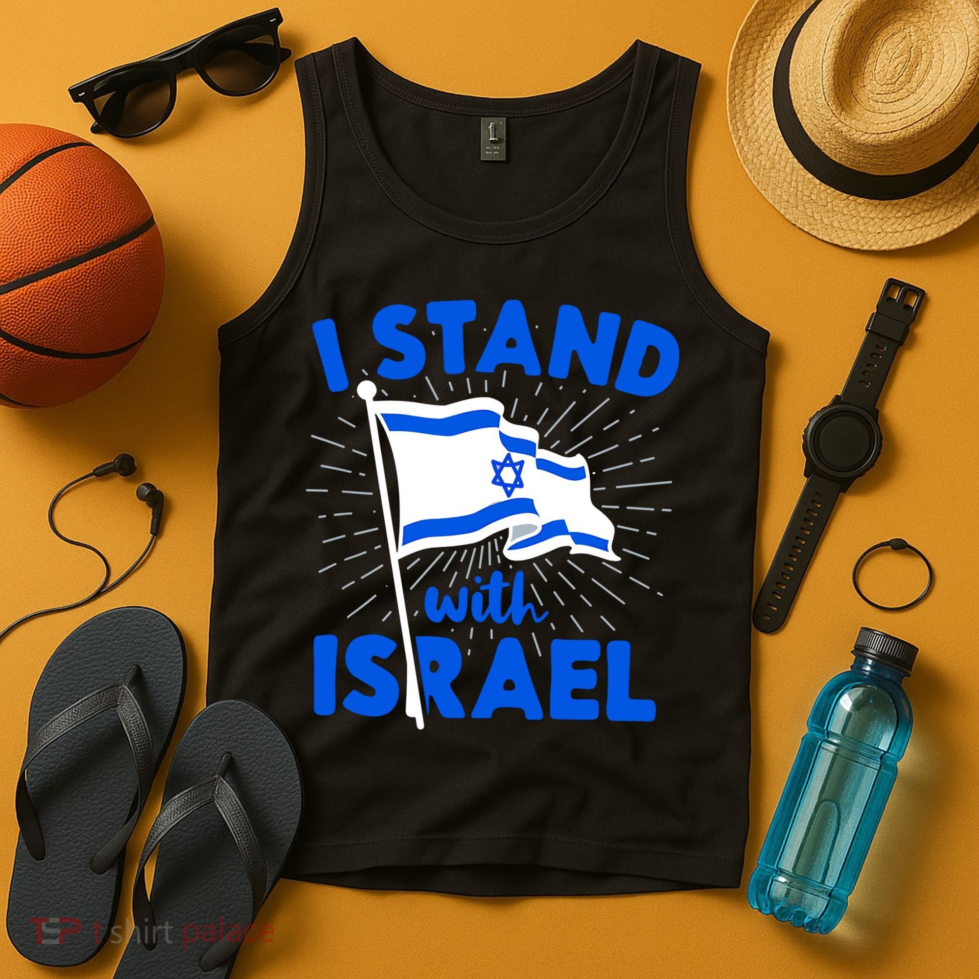 Support Israel I Stand With Israel Israeli Flag Tank Top