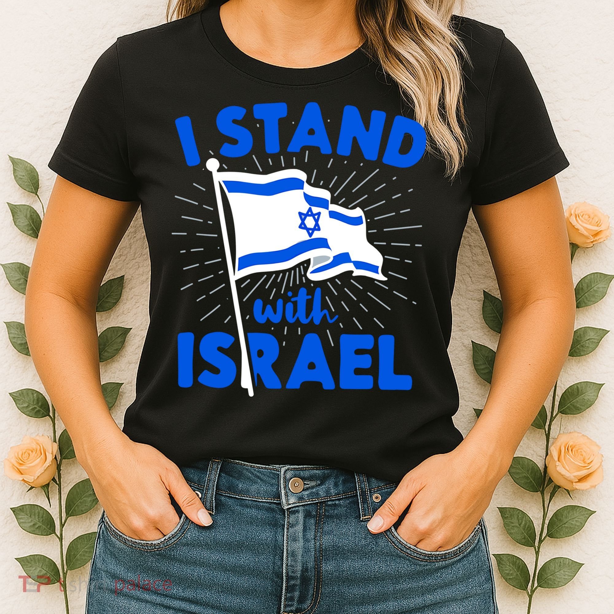 Support Israel I Stand With Israel Israeli Flag Women's T-Shirt