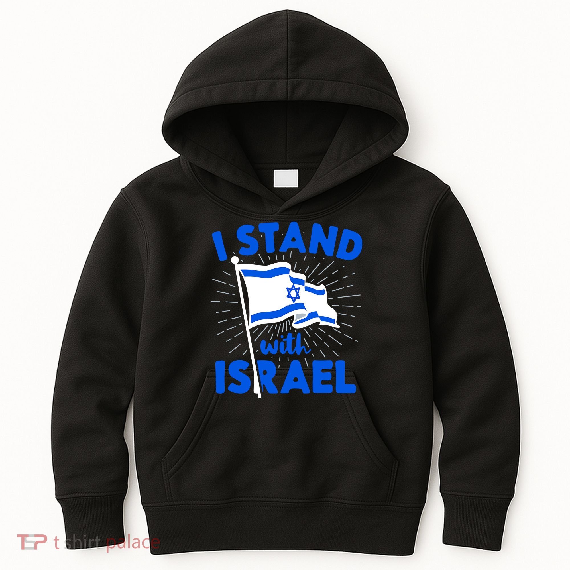 Support Israel I Stand With Israel Israeli Flag Kids Hoodie