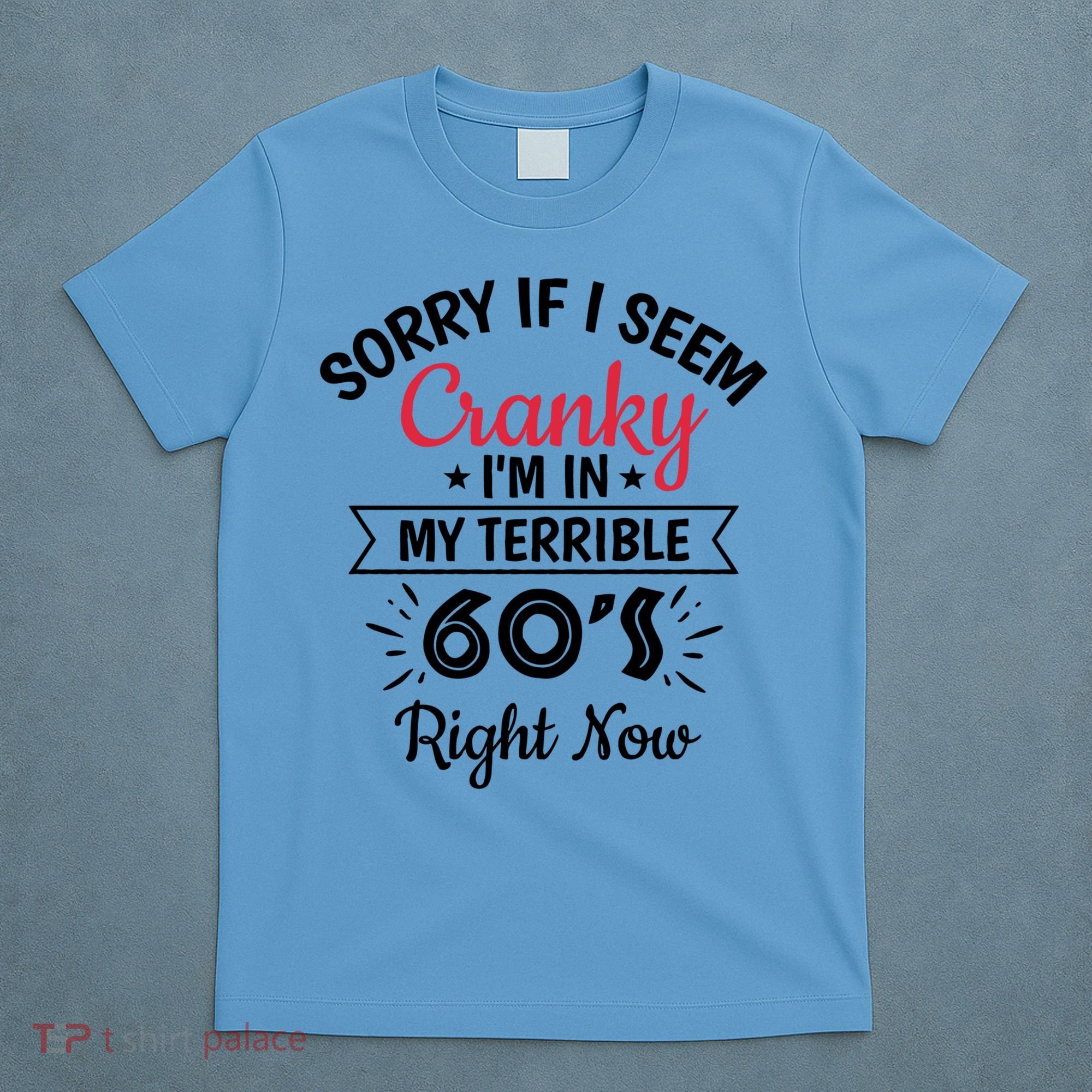 Sorry If I Am Cranky I'm In My Terrible 60's Right Now Funny Gift T-Shirt