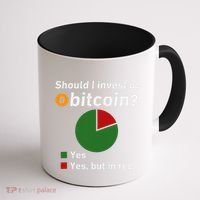 Should I Invest In Bitcoin Yes Pie Chart Funny Crypto Coffee Mug thumb 1