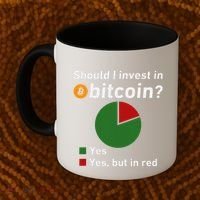 Should I Invest In Bitcoin Yes Pie Chart Funny Crypto Coffee Mug thumb 2
