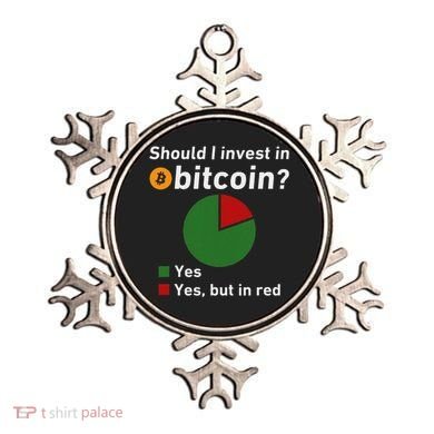 Should I Invest In Bitcoin Yes Pie Chart Funny Crypto Ornament