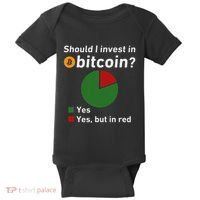 Should I Invest In Bitcoin Yes Pie Chart Funny Crypto Baby Bodysuit thumb 0