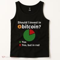 Should I Invest In Bitcoin Yes Pie Chart Funny Crypto Tank Top thumb 2