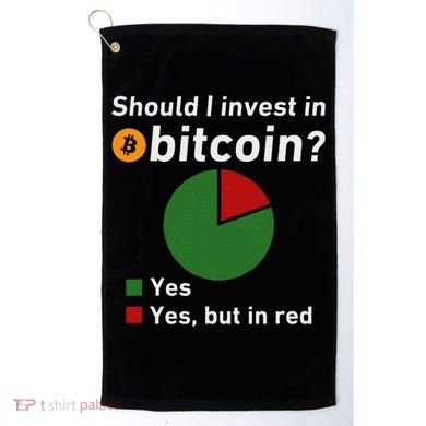 Should I Invest In Bitcoin Yes Pie Chart Funny Crypto Golf Towel