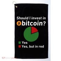 Should I Invest In Bitcoin Yes Pie Chart Funny Crypto Golf Towel thumb 0