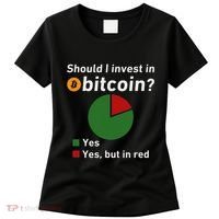 Should I Invest In Bitcoin Yes Pie Chart Funny Crypto Women's T-Shirt thumb 0