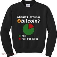 Should I Invest In Bitcoin Yes Pie Chart Funny Crypto Kids Sweatshirt thumb 0