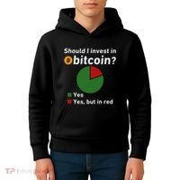 Should I Invest In Bitcoin Yes Pie Chart Funny Crypto Kids Hoodie thumb 4
