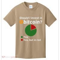 Should I Invest In Bitcoin Yes Pie Chart Funny Crypto Kids T-Shirt thumb 0