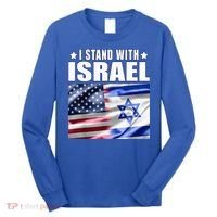 Support Israel I Stand With Israel Us Israel Flag Combined Long Sleeve Shirt thumb 0