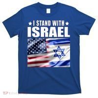 Support Israel I Stand With Israel Us Israel Flag Combined T-Shirt thumb 0
