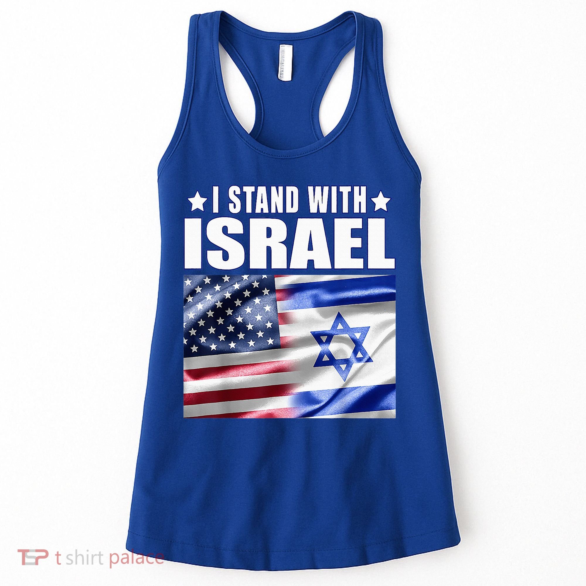 Support Israel I Stand With Israel Us Israel Flag Combined Women's Tank Top