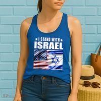 Support Israel I Stand With Israel Us Israel Flag Combined Women's Tank Top thumb 2