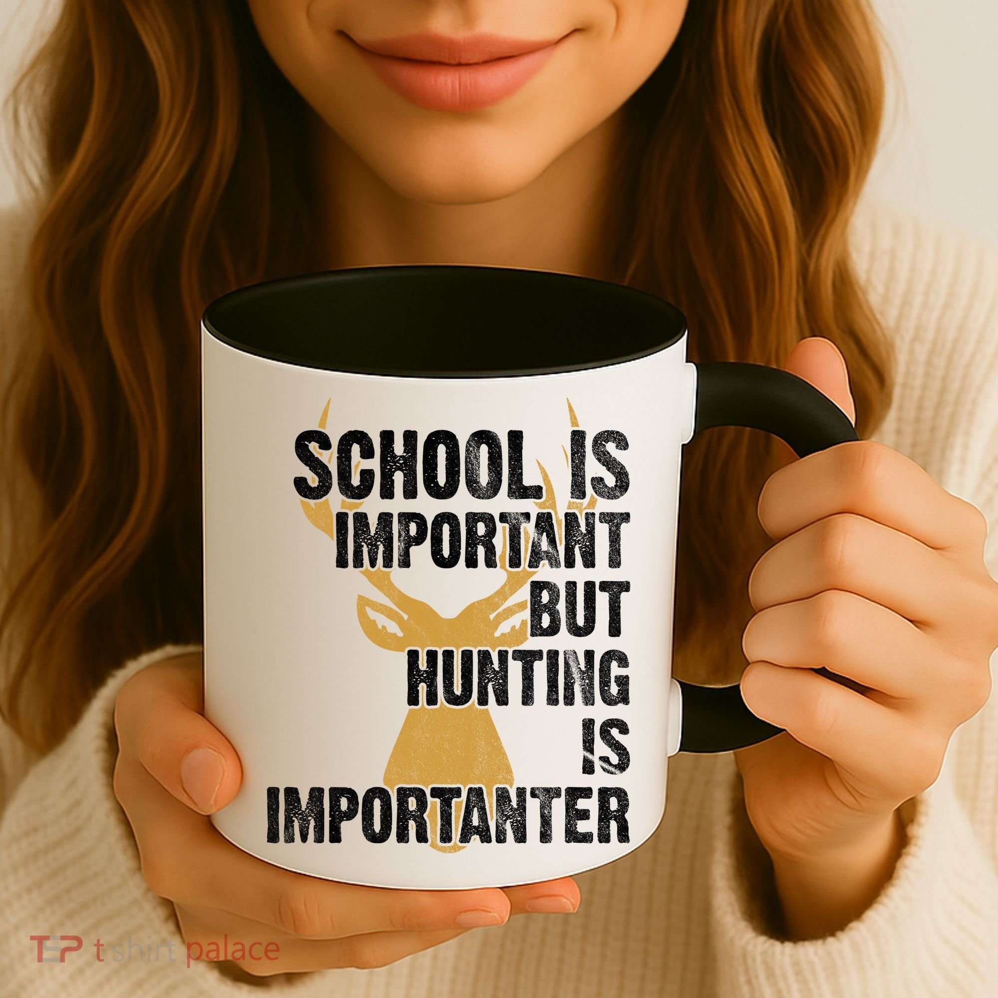 School Is Important But Is Hunting Importanter Deer Coffee Mug