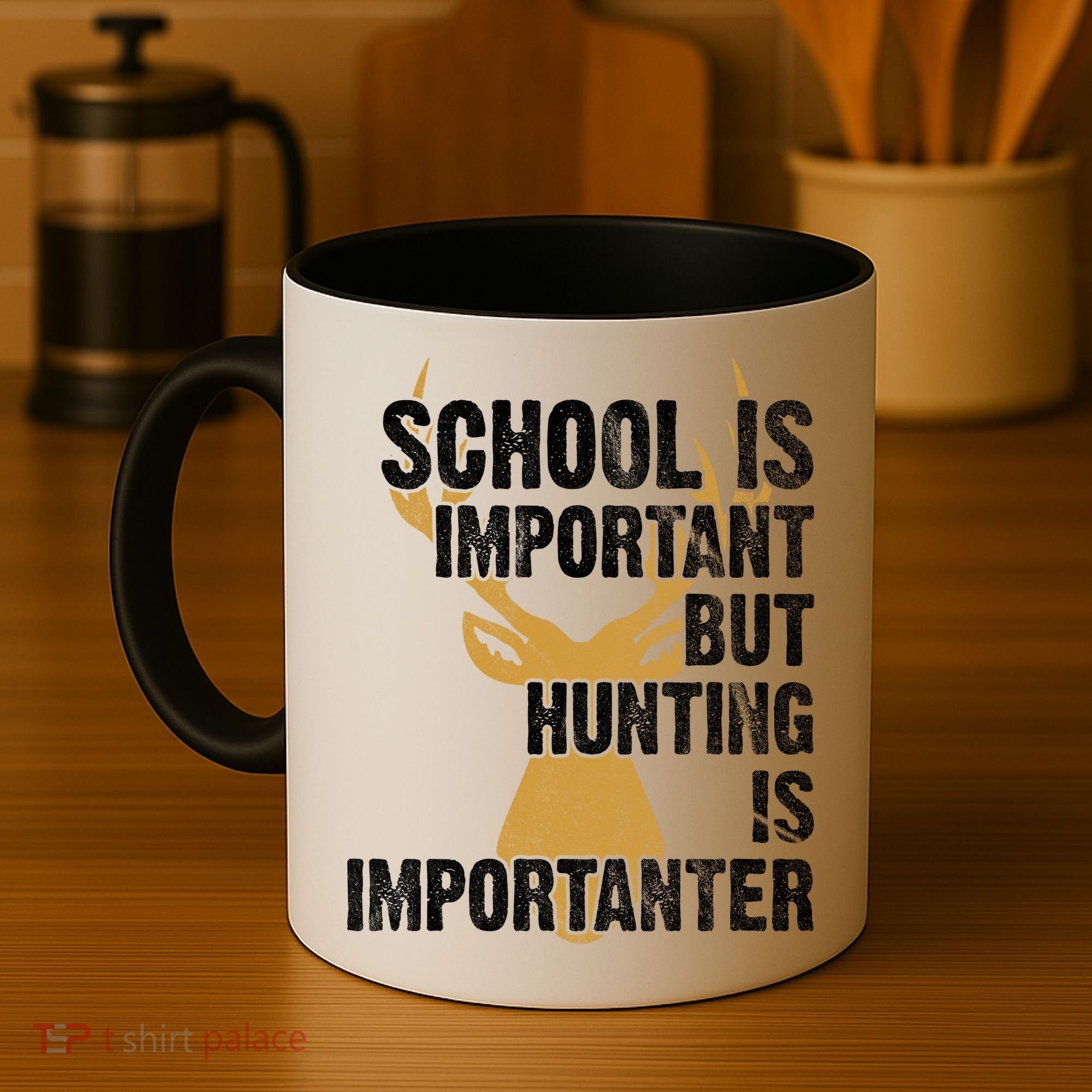 School Is Important But Is Hunting Importanter Deer Coffee Mug