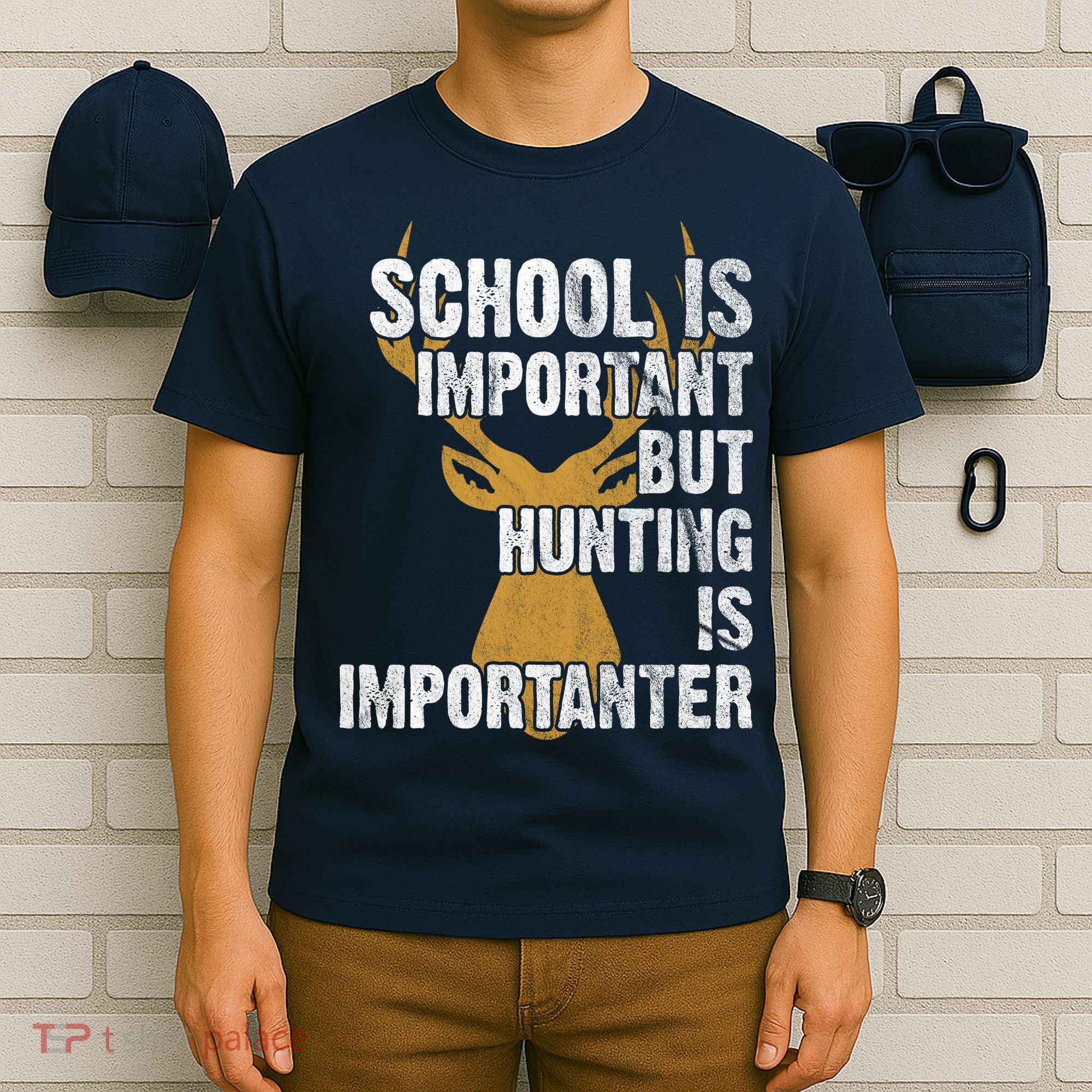 School Is Important But Is Hunting Importanter Deer T-Shirt