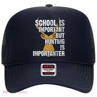 School Is Important But Is Hunting Importanter Deer Hat thumb 0