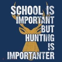 School Is Important But Is Hunting Importanter Deer Kids Sweatshirt thumb 2