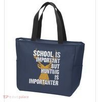 School Is Important But Is Hunting Importanter Deer Tote Bag thumb 3
