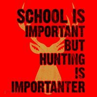 School Is Important But Is Hunting Importanter Deer Santa Hat thumb 1