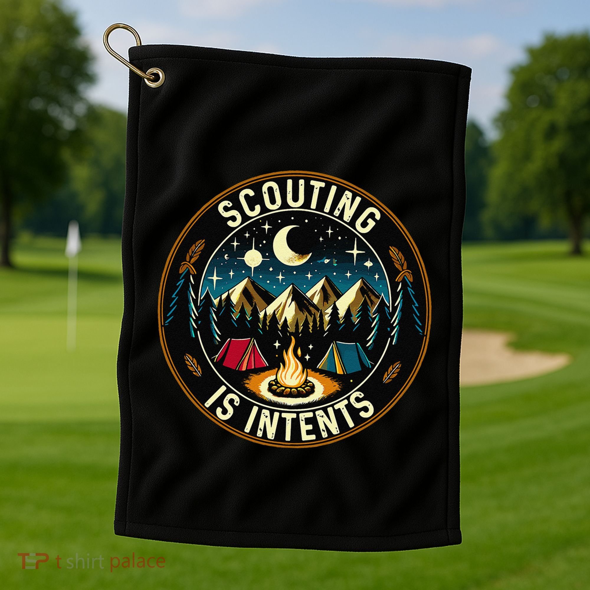 Scouting Is Intents Scout Camper Camping Golf Towel