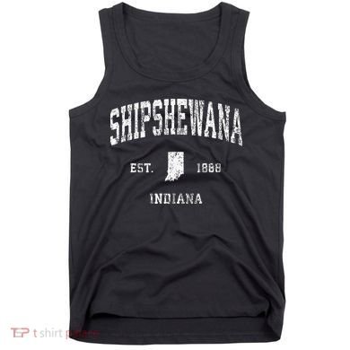 Shipshewana Indiana IN Vintage Athletic Sports Design Tank Top