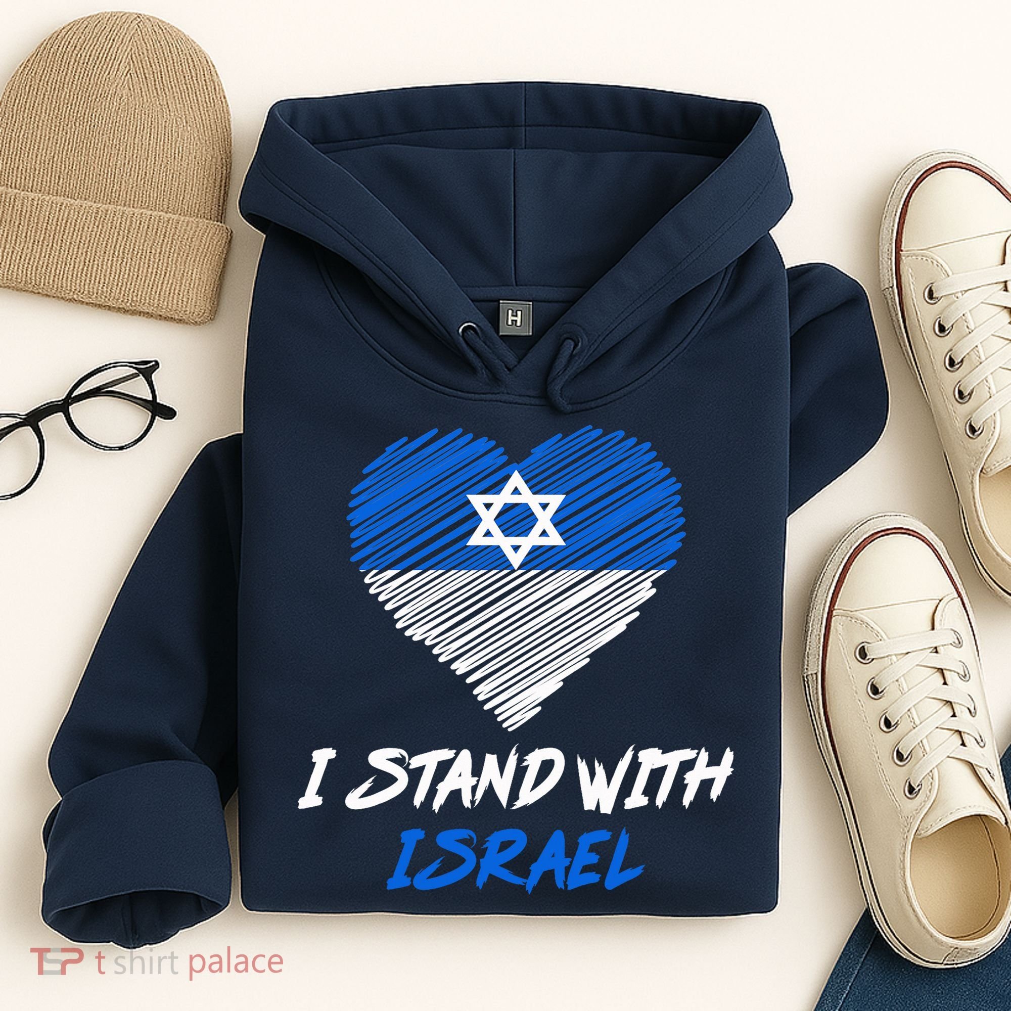 Support Israel I Stand With Israel Israeli Flag Hoodie