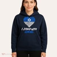 Support Israel I Stand With Israel Israeli Flag Hoodie thumb 5