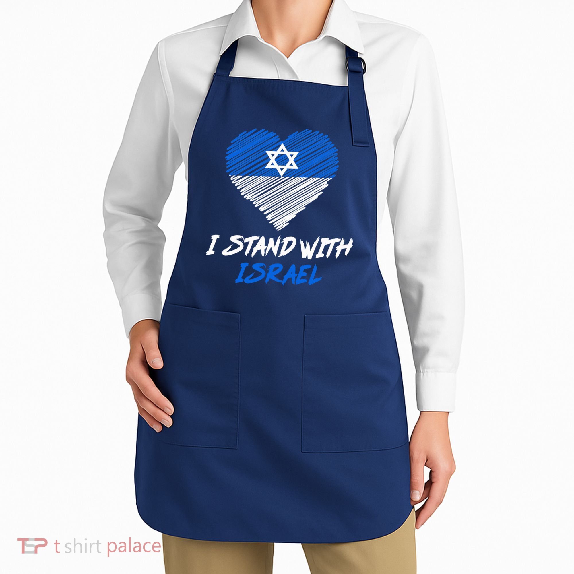 Support Israel I Stand With Israel Israeli Flag Apron