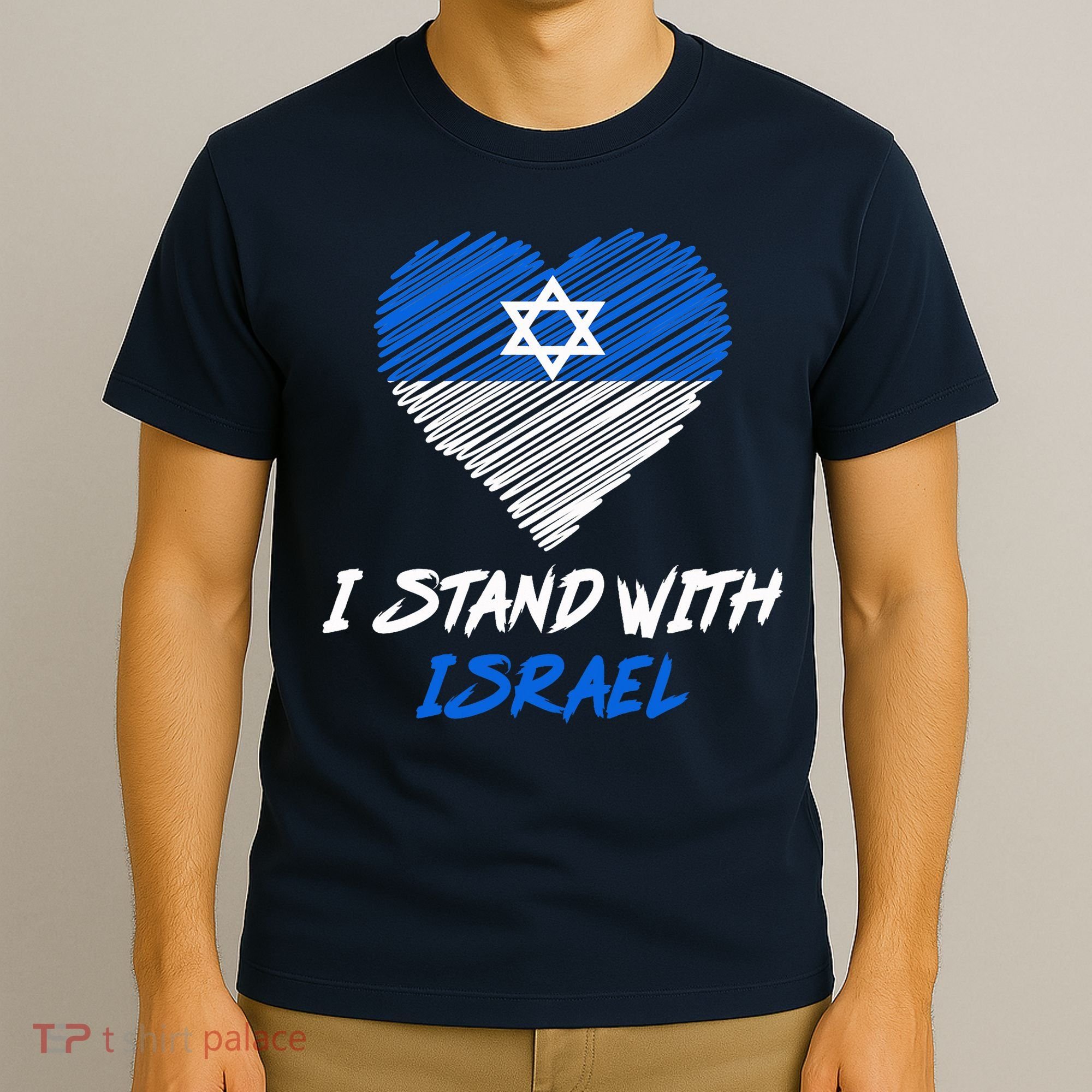 Support Israel I Stand With Israel Israeli Flag T-Shirt