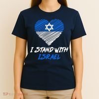 Support Israel I Stand With Israel Israeli Flag T-Shirt thumb 4