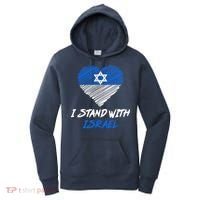 Support Israel I Stand With Israel Israeli Flag Women's Hoodie thumb 0