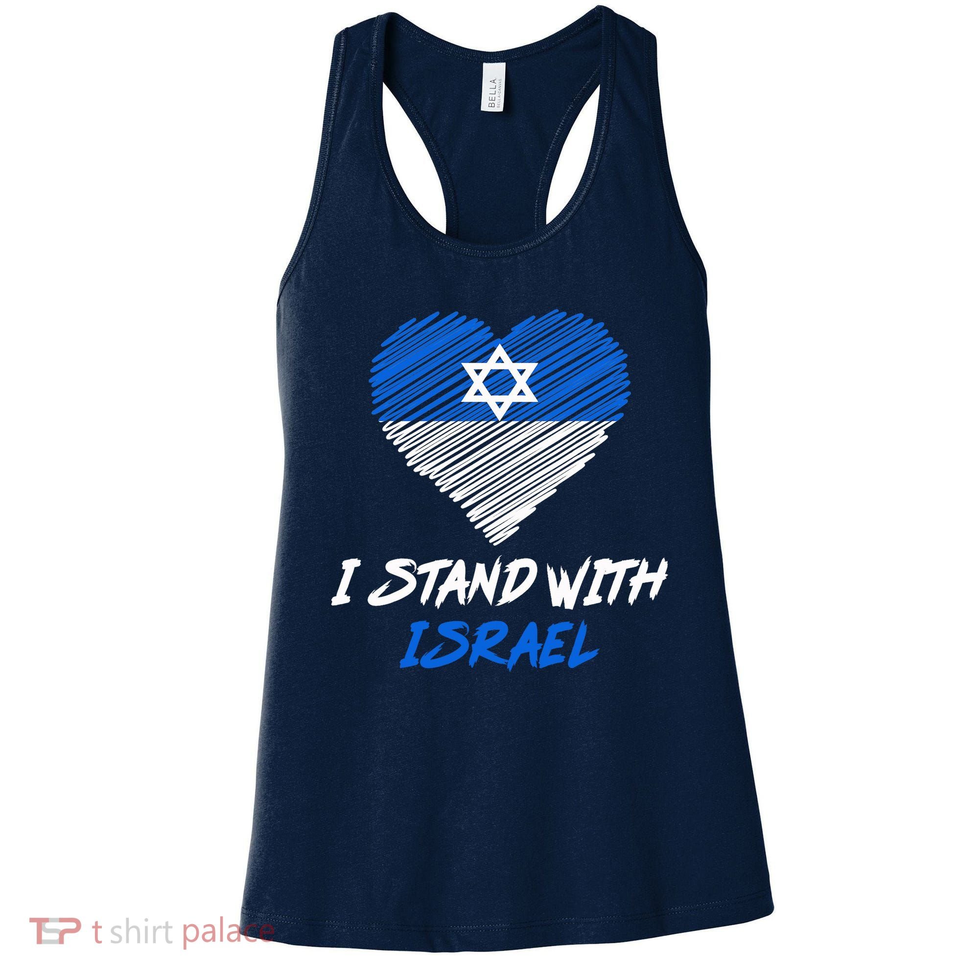 Support Israel I Stand With Israel Israeli Flag Women's Tank Top