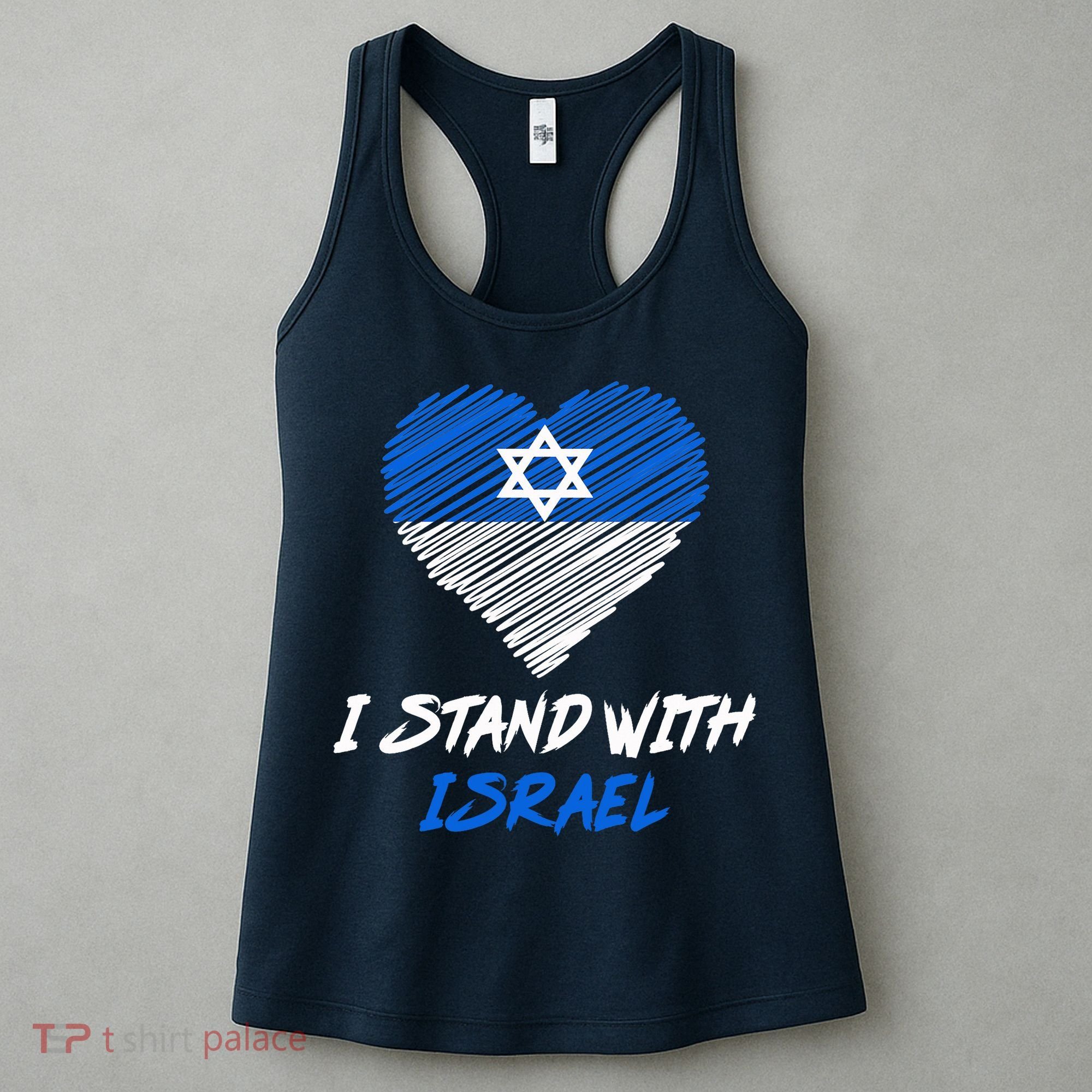 Support Israel I Stand With Israel Israeli Flag Women's Tank Top