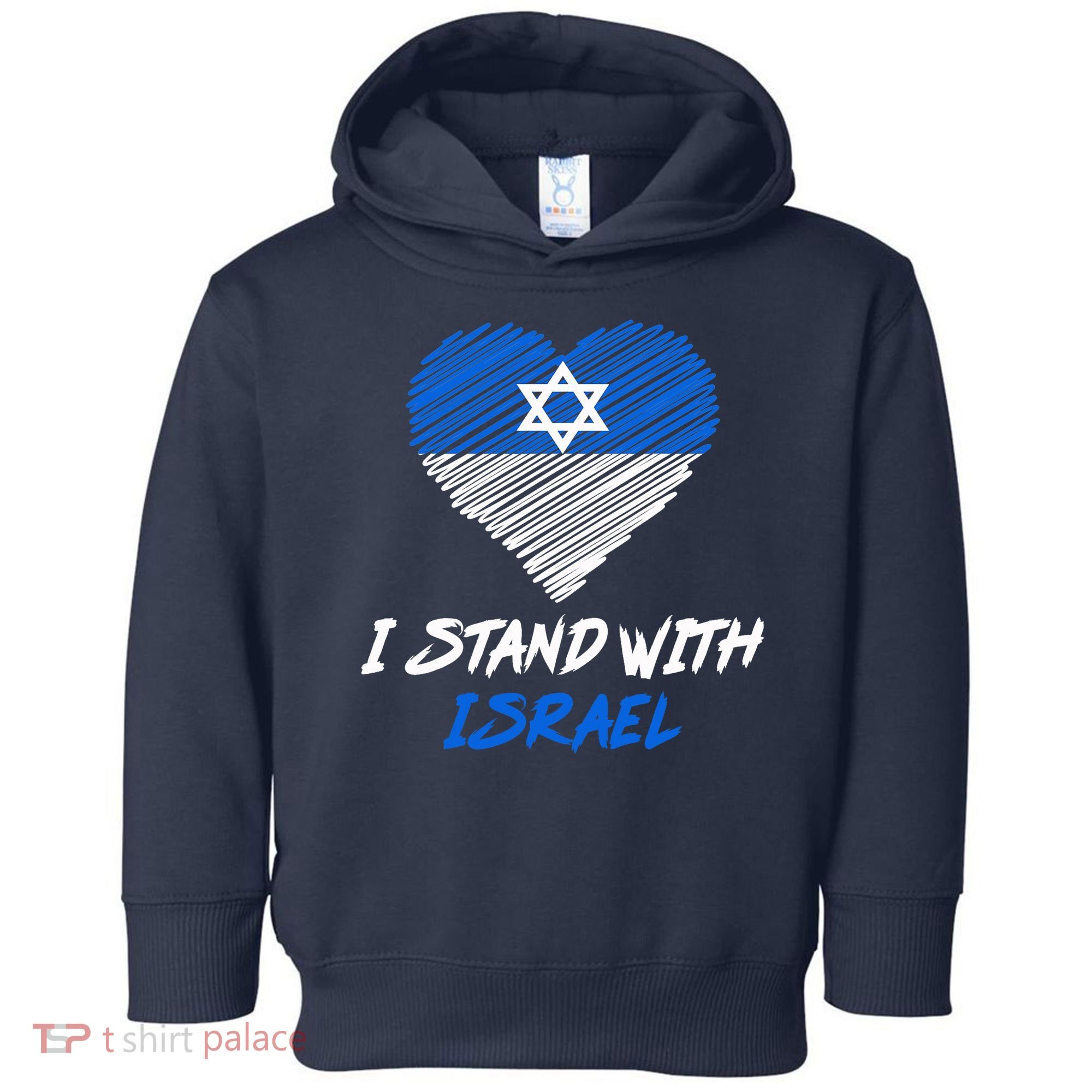 Support Israel I Stand With Israel Israeli Flag Toddler Hoodie