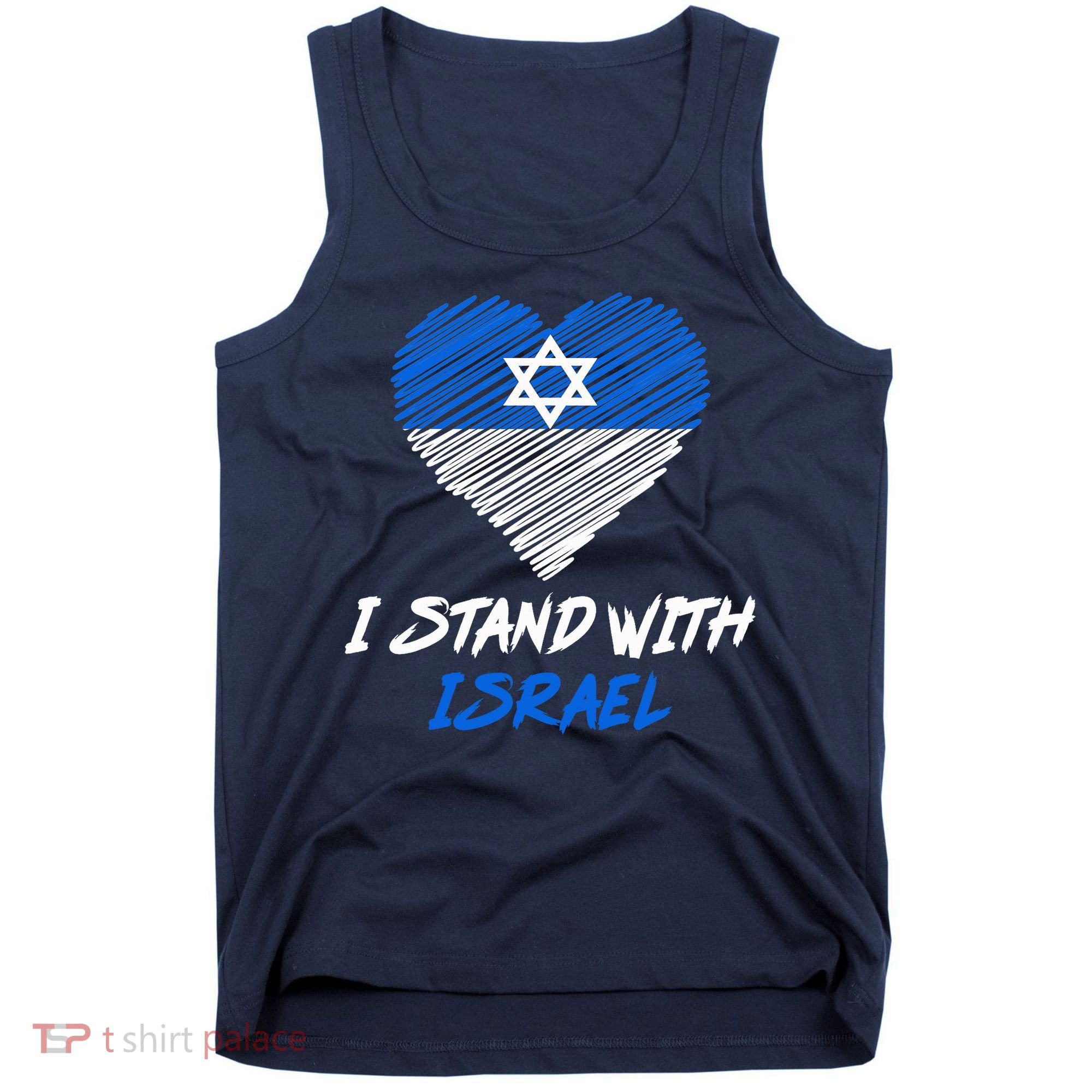 Support Israel I Stand With Israel Israeli Flag Tank Top