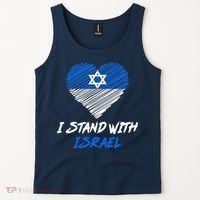Support Israel I Stand With Israel Israeli Flag Tank Top thumb 2