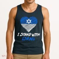 Support Israel I Stand With Israel Israeli Flag Tank Top thumb 3