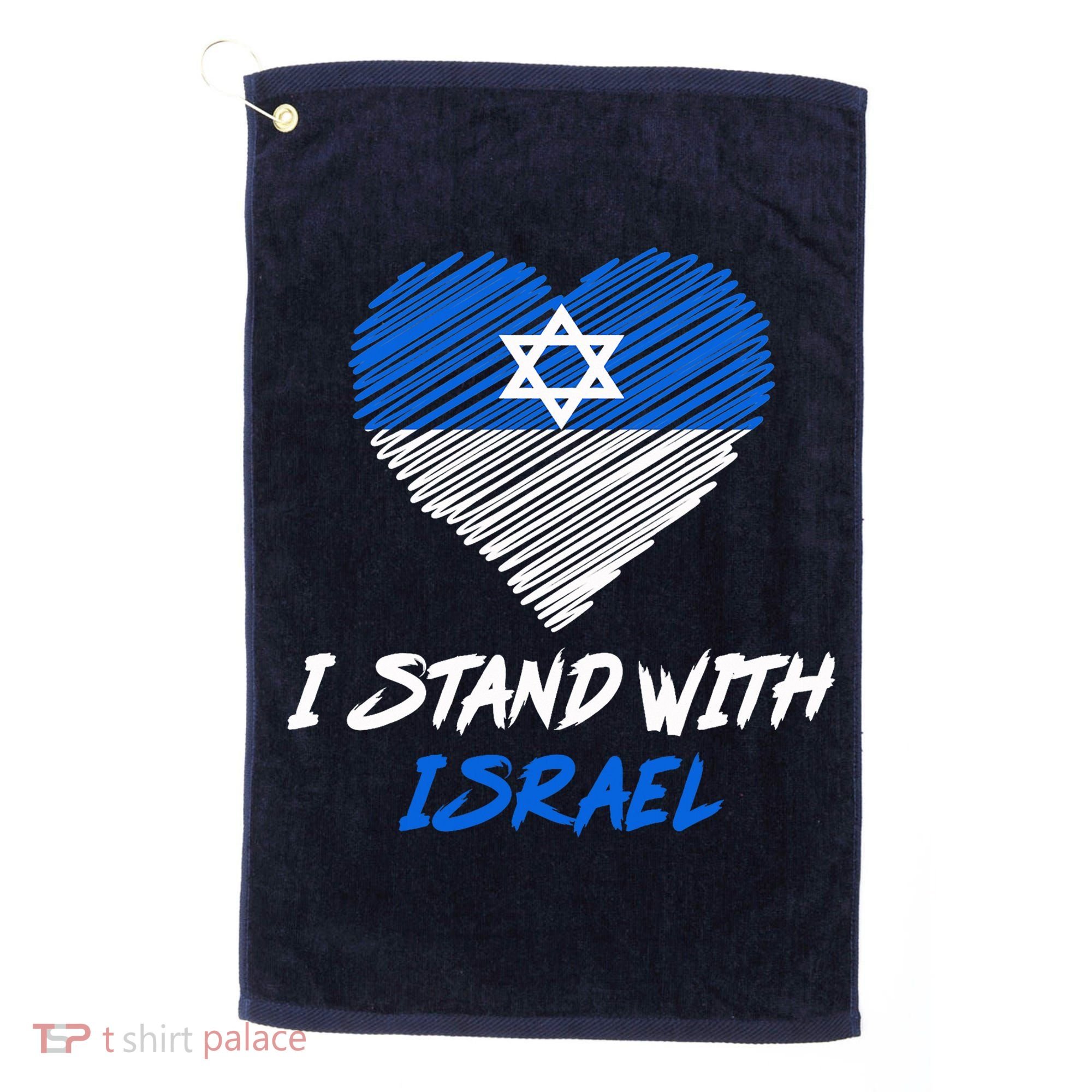 Support Israel I Stand With Israel Israeli Flag Golf Towel