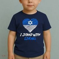 Support Israel I Stand With Israel Israeli Flag Toddler T-Shirt thumb 2